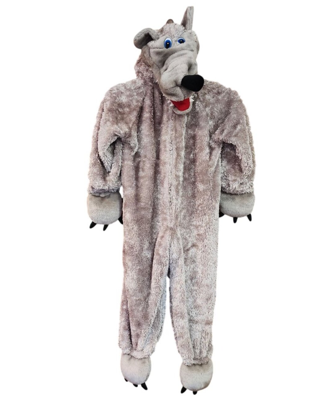 Vintage Chrisha Playful Plush Gray Wolf Costume Child Size 6 / 8